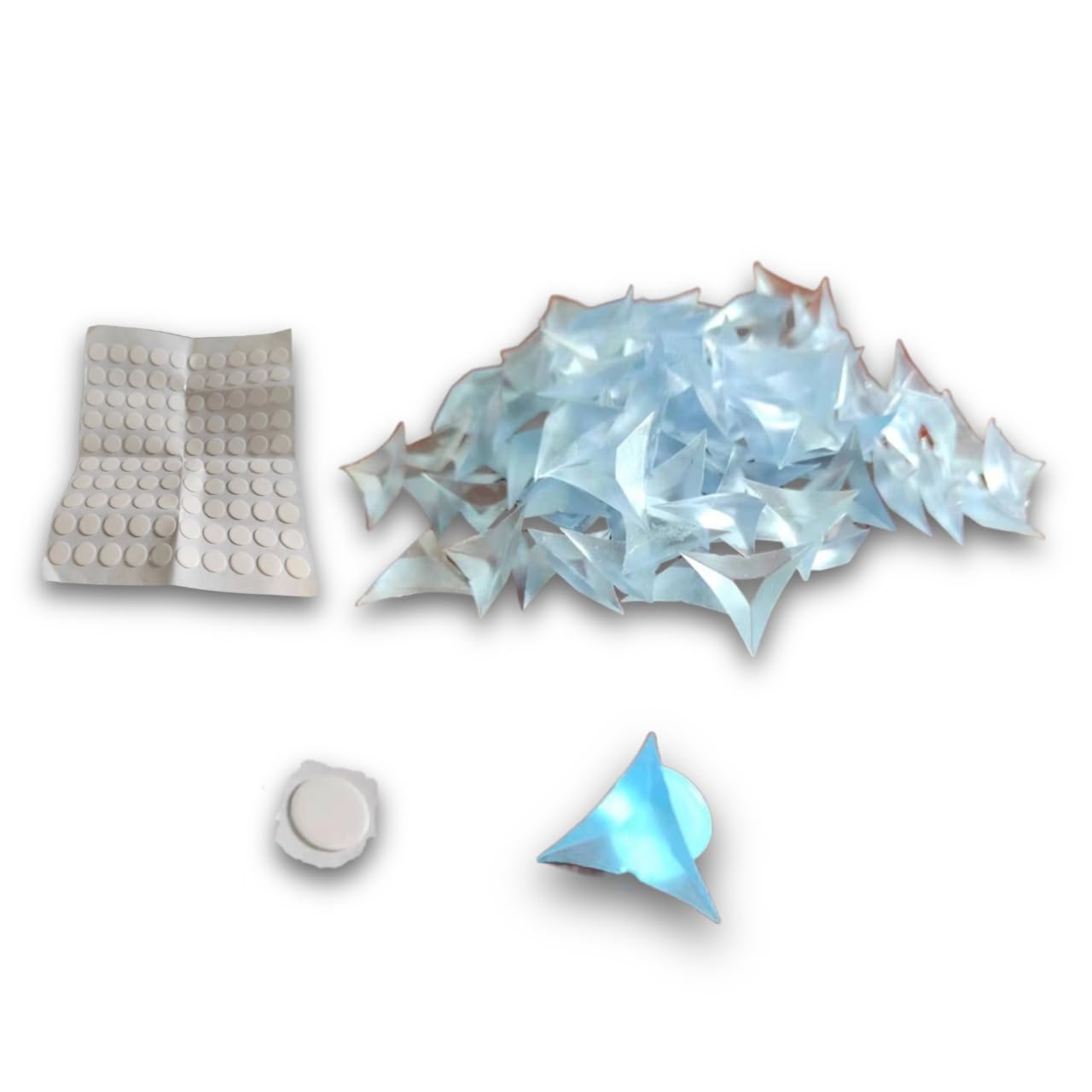 100pcs Stair Dust Corners with Adhesive Backing, Dust Corners for Stairs,Stair Inside Corner Dust Guards Transparent Dust-Proof Furniture Corner Decorative Triangle for Cabinets, Drawers