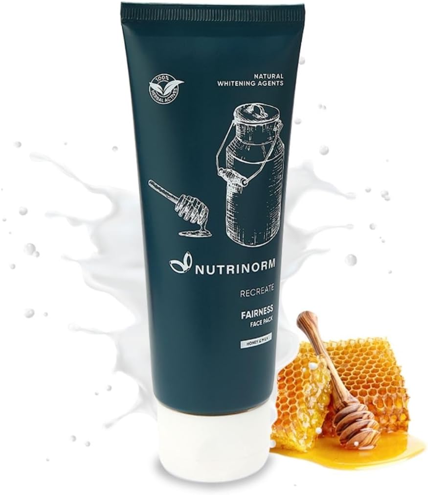 Nutrinorm Fairness Face Pack - HoneyDew Fairness Face Pack | Paraben-Free Formula Enriched with Honey and Milk for Radiant, Fair Complexion | Unveil Your Natural Glow Today - 100g