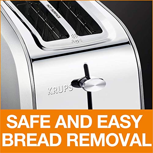 Krups Kh250D51 Stainless Steel Toaster With 6 Adjustable Browning Settings, 2-Slice, Silver #TOP4