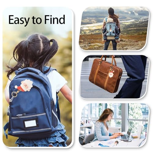 Image of Leather Keychain Case Holder Compatible with Apple AirTag, GPS Airtag Keychain Finder Tracker with Key Ring, Anti-Scratch Protective Air Tag Cover | Leather