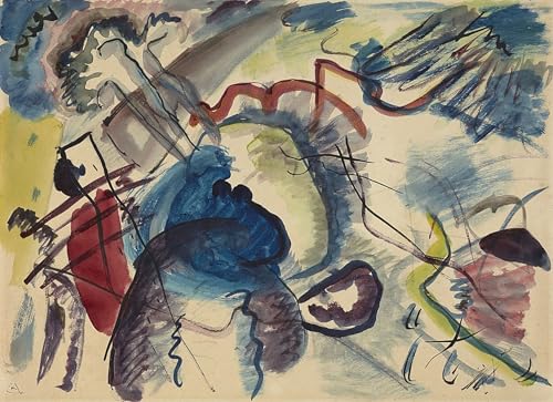 Lienzo de Wassily Kandinsky 60x90cm con borde blanco para decoración moderna del salón