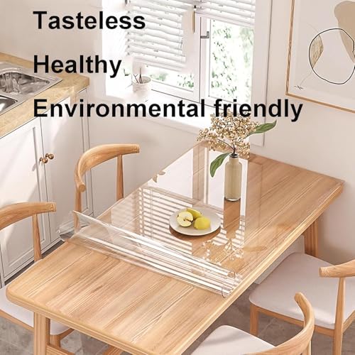 Nappe transparente en PVC protège-table contre taches et bactéries - 5