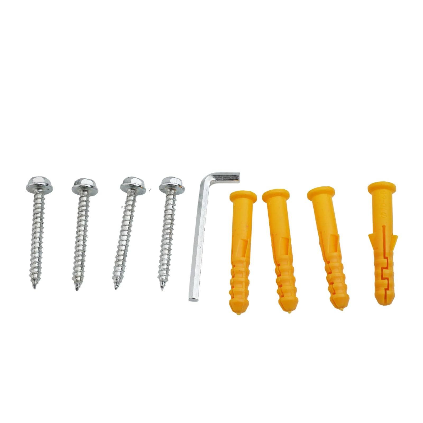 Soporte de radiador de acero ajustable para calefactores de panel, altura 14-21 cm, con anclajes de expansión y llaves hexagonales, color blanco y plateado