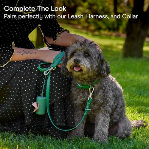 Image of Wild One Dog Poop Bag Holder and Dispenser with Leash Attachment, Leak Proof, Easy Twist Top for Refills, Includes 1 Box Of Bags, Orchid