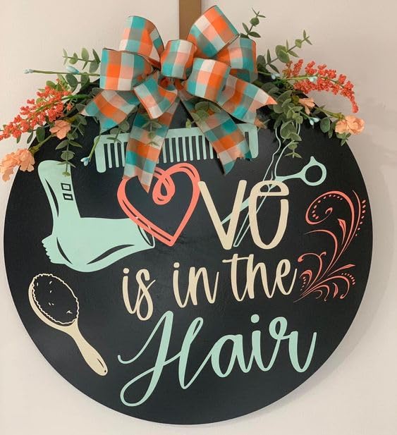 Maxsafe Saloon front Door Wood With Sticker Welcome Sign, Wood Plaque Ornaments for Wall Door Hanging Decor Round