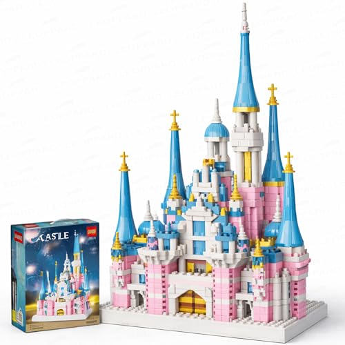Image of The Little Ones Building & Construction Sets - 1300+ PCS Princess Castle Building Block Toys for Girls Toys for Kids Birthday Gifts DIY STEM Educational Toys for Girls Aged 8-14 Years[Princess Castle