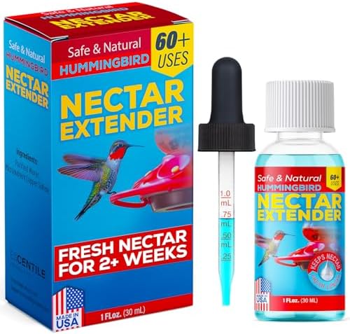 Homemade Hummingbird Feeder Nectar - What You Didn't Know About It 6 Hummingbird Nectar Extender - Keeps Nectar Fresh for 2+ Weeks, 60+ Uses, Made in USA, Safe & Natural Nectar Defense, Bird Safe Formula, for All Hummingbird Nectar & Feeders - 1oz