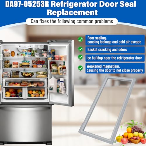 Image of Upgraded DA97-05253R Refrigerator Door Gasket Replacement Compatible with Samsung RF4287HARS /XAA RF4289HARS /XAA-01, 32.5″x16.8″ Unbent 3189155 Fridge Gasket Replace AP4577892 PS4173216 Door Seal