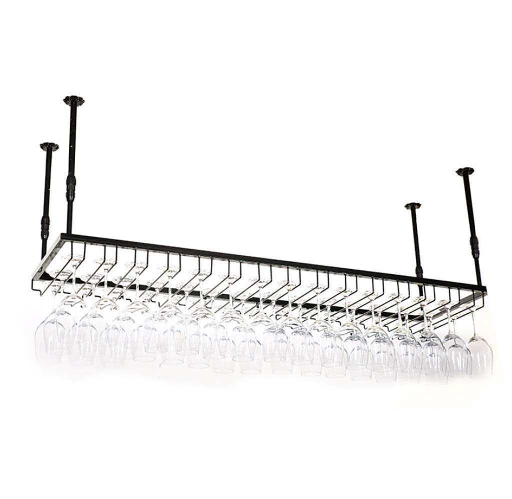 Étagère porte-verre suspendu en fer 60x35cm pour bar et cuisine