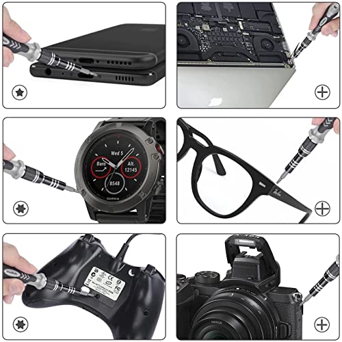 Computer Repair Kit, 122 in 1 Precision Laptop Repair Screwdriver Set, with 101 Magnetic Bits and 21 Professional PC Repair Tools Compatible for iPhone, Xbox, MacBook, Tablet, Watch, PS4 DIY