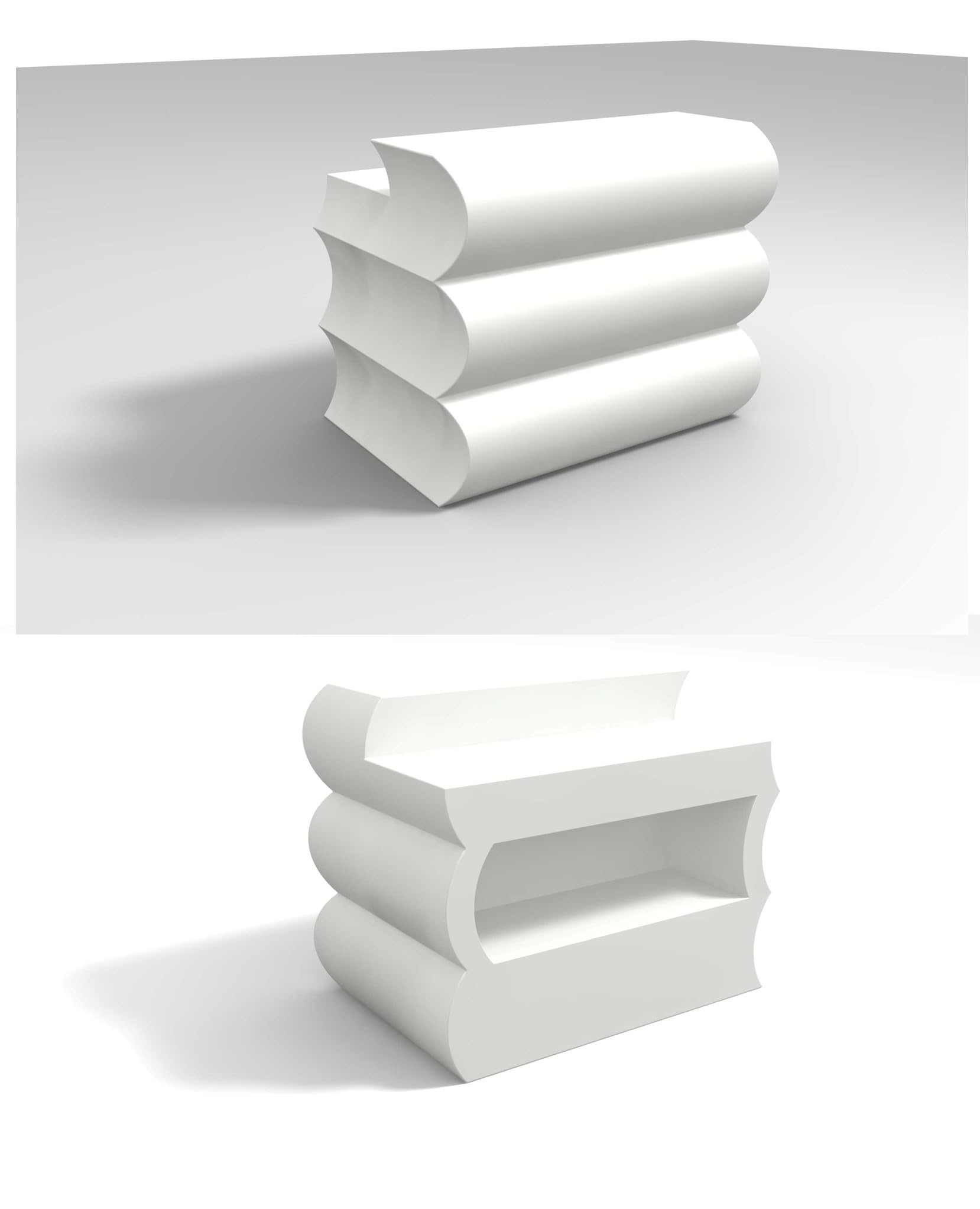 Kloris Bancone Bar Cassa Reception Desk mod. Clipper cm 145x88x110 h Bianco Made in Italy