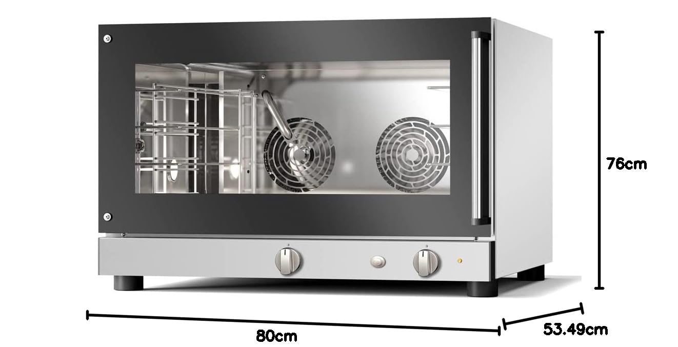 MBH - Horno para Pan Profesional 4 bandejas 60x40. Horno industrial para panadería y pastelería - MADE IN ITALY