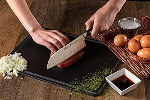 Miniatura 7 de ARCOS Cuchillo Santoku forjado de acero inoxidable de 7 pulgadas, hoja de 7.087 in. Cuchillo de cocina profesional. Mango ergonómico de