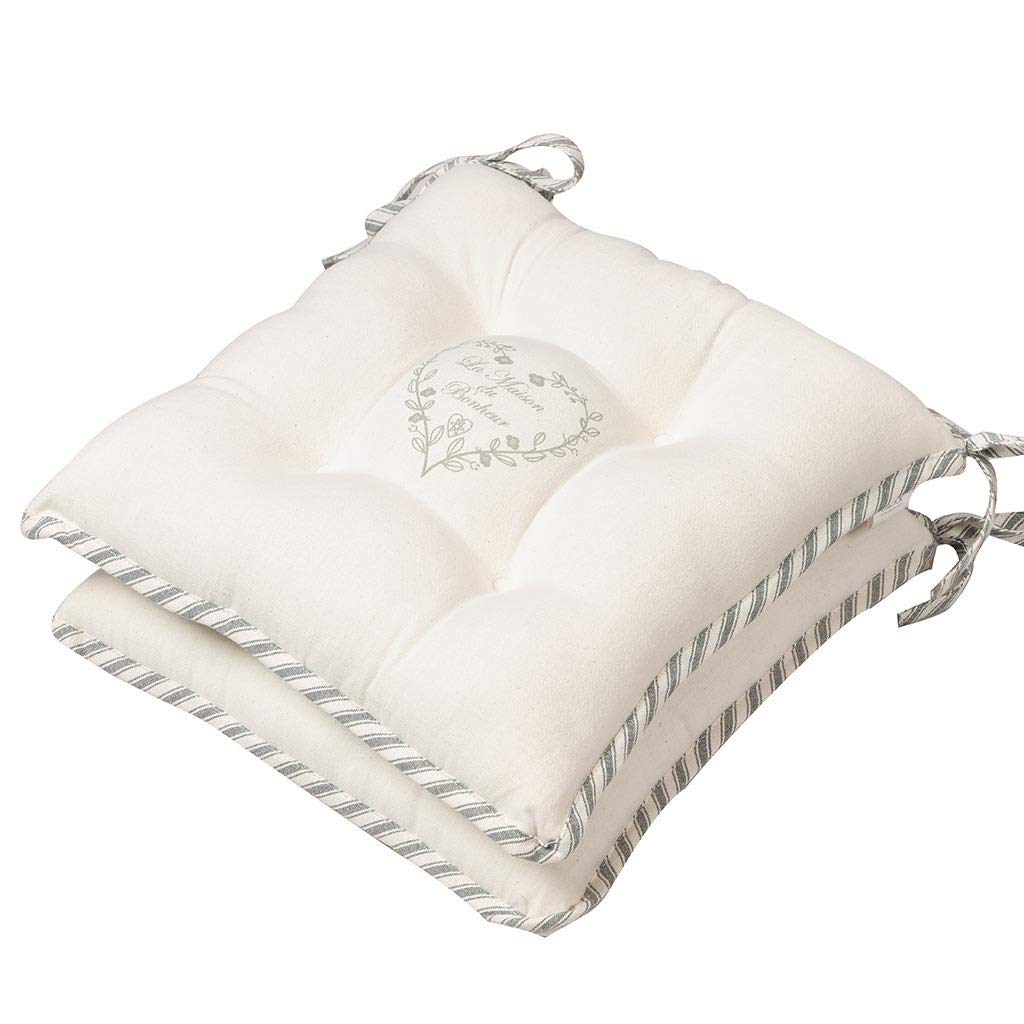 Dibor Indoor Seat Pad Set 2 Heart Dining Chair Cushions
