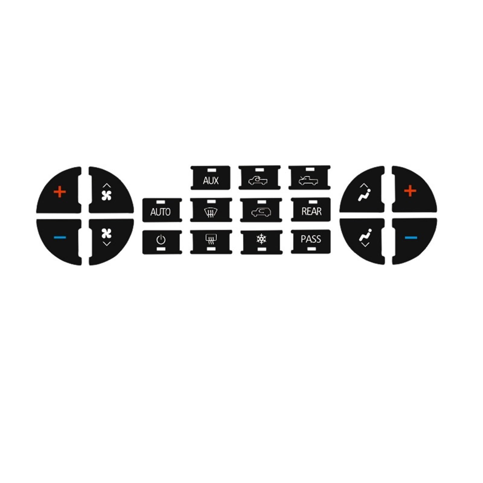 Wsbojxth Type B Repair Patch Compatible With A4 B6 B7 2000 2001 2002 2003 2004 1 Pcs Car Air Condition Ac Climate Control Button Repair Stickers Decals With 16Keys(Type B)