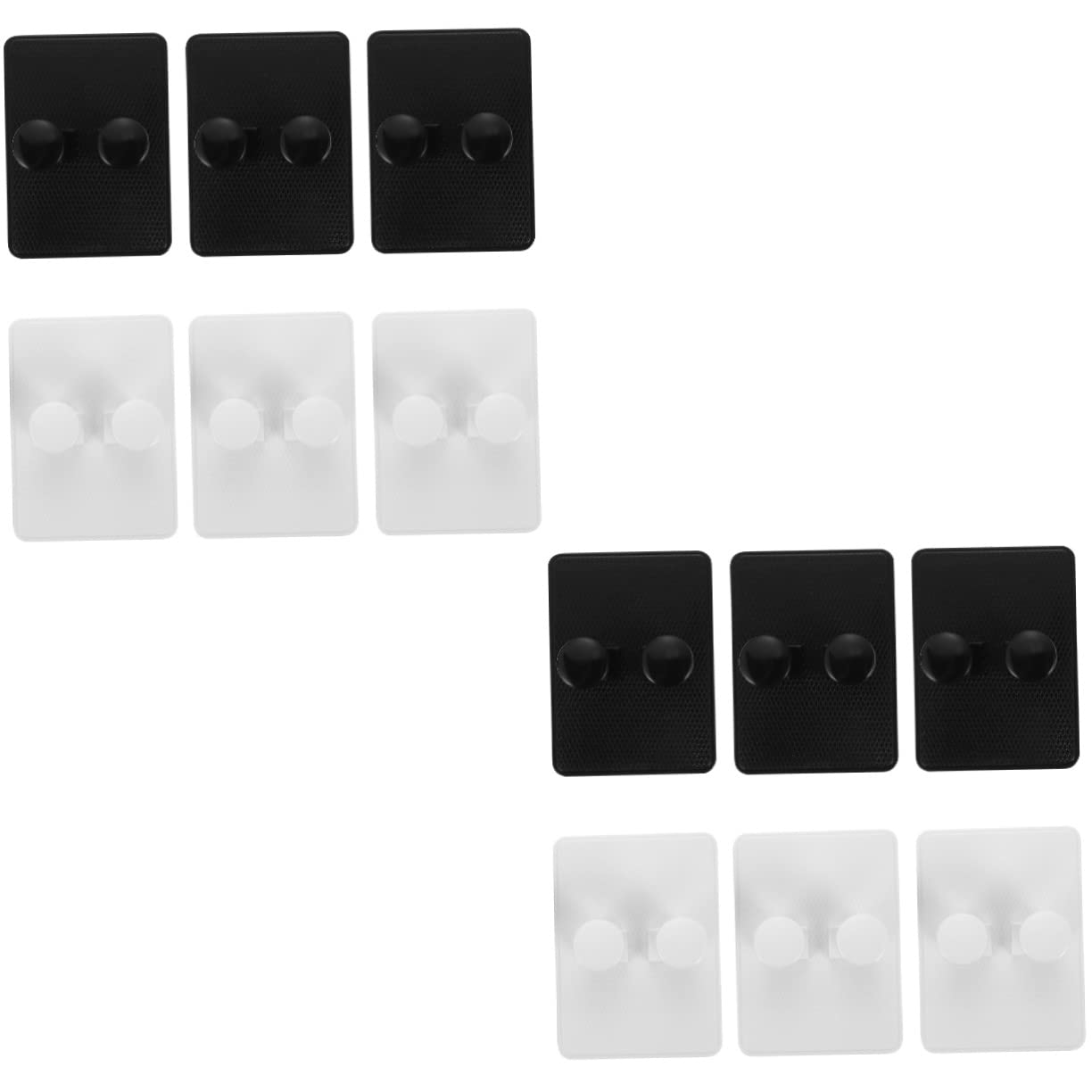 SOLUSTRE 2sets Adhesive Razor Holder Wall Mounted Shower Shaver Rack No Drill Installation Space Saving for Easy Access and Neat Storage 6pcs*2