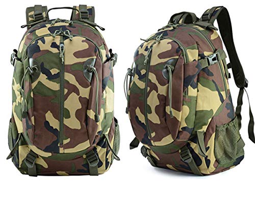 AHWZ Mochila de Camuflaje 30l Hombres Deportes Mochila Bolsa de Senderismo para Acampar,JungleCamouflage