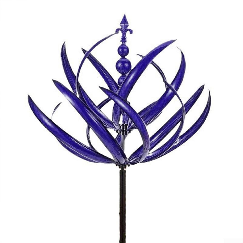 Glewi Vibrant Metal Wind Spinner,Garden Decoration Art Rotating Windmill,Outdoor Ornament Yard Sculptures,for Patio, Courtyard(Purple) — image 1