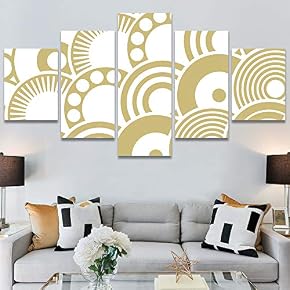 SIGNWIN 5 Panel Canvas Wall Art Modern Art...