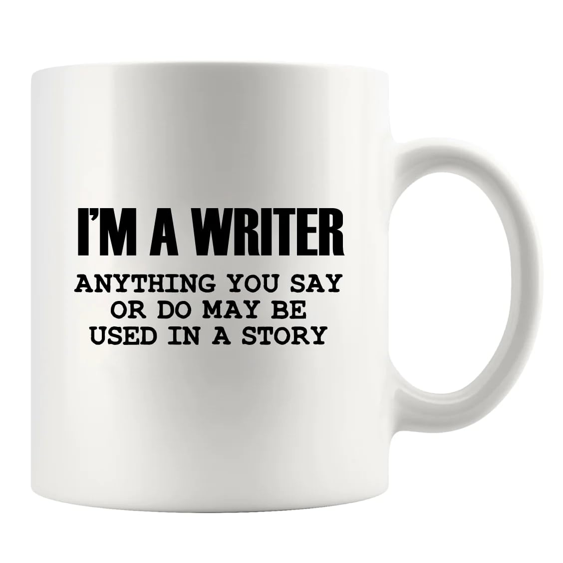 Panvola I'm a Writer Anything You Say or Do May be Used in a Story Author Gifts Novelist Journalist Poet Funny Ceramic Mug 11 oz White