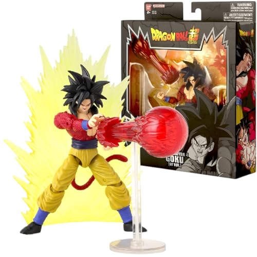 BANDAI Dragon Ball Dragon Stars Power Up Super Saiyan 4 Goku (GT Version) | 17cm Articulated Goku Figure With Accessories Dragon Stars Action Figures Anime Gifts And Anime Merch