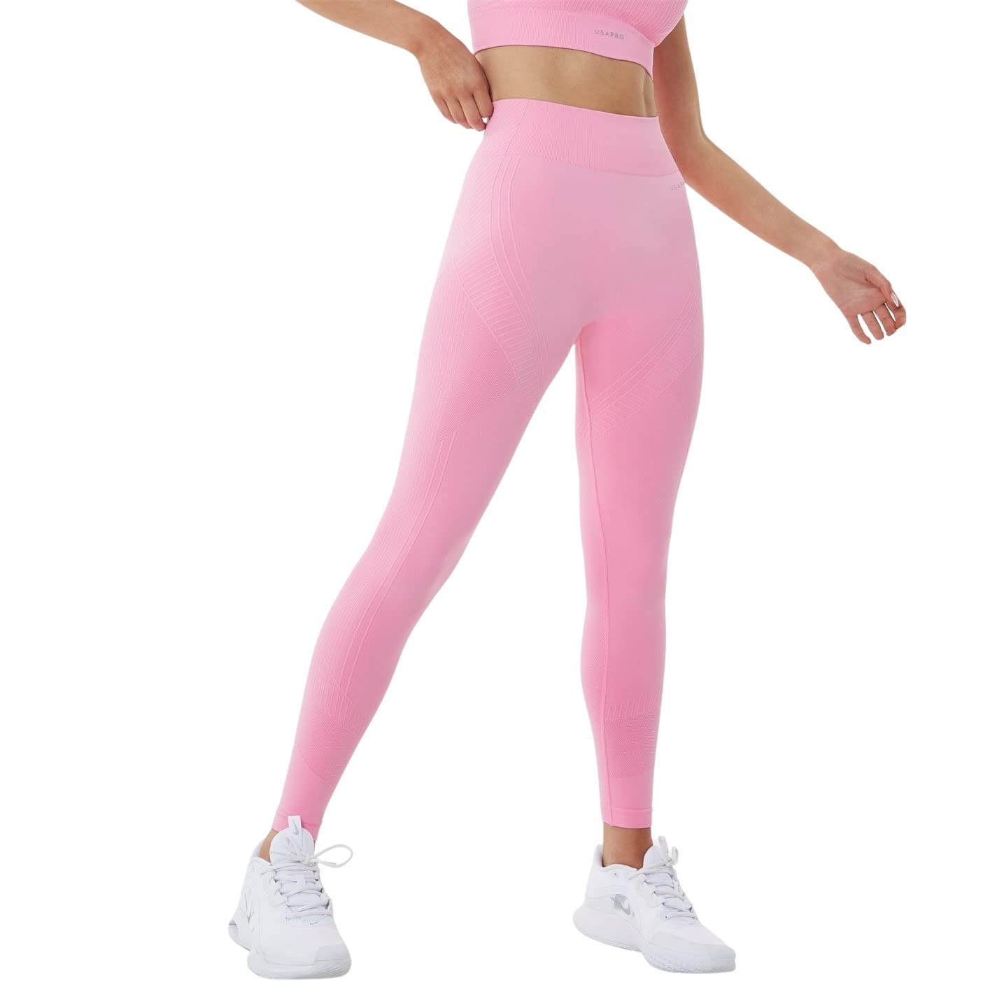USA Pro Womens Seamless Leggings Training Pants High Waist Black 18 (XXL)