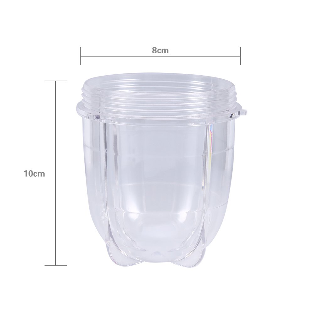 Plastic Hoge of Korte Transparante Beker Mok Blender Juicer Vervangende Onderdelen Accessoires Grote Vervangende Onderdelen, Vaas, Blender Mb (Korte kop