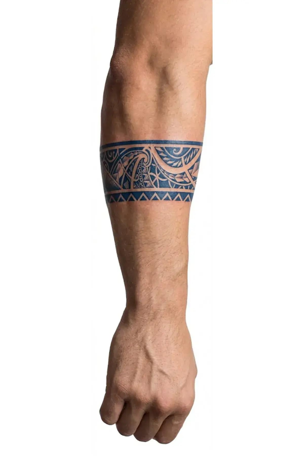 Tribal Çizgiler Kol Bant Şerit Yarı Kalıcı Aylık Yapıştırma Geçici Dövme 24 Cm