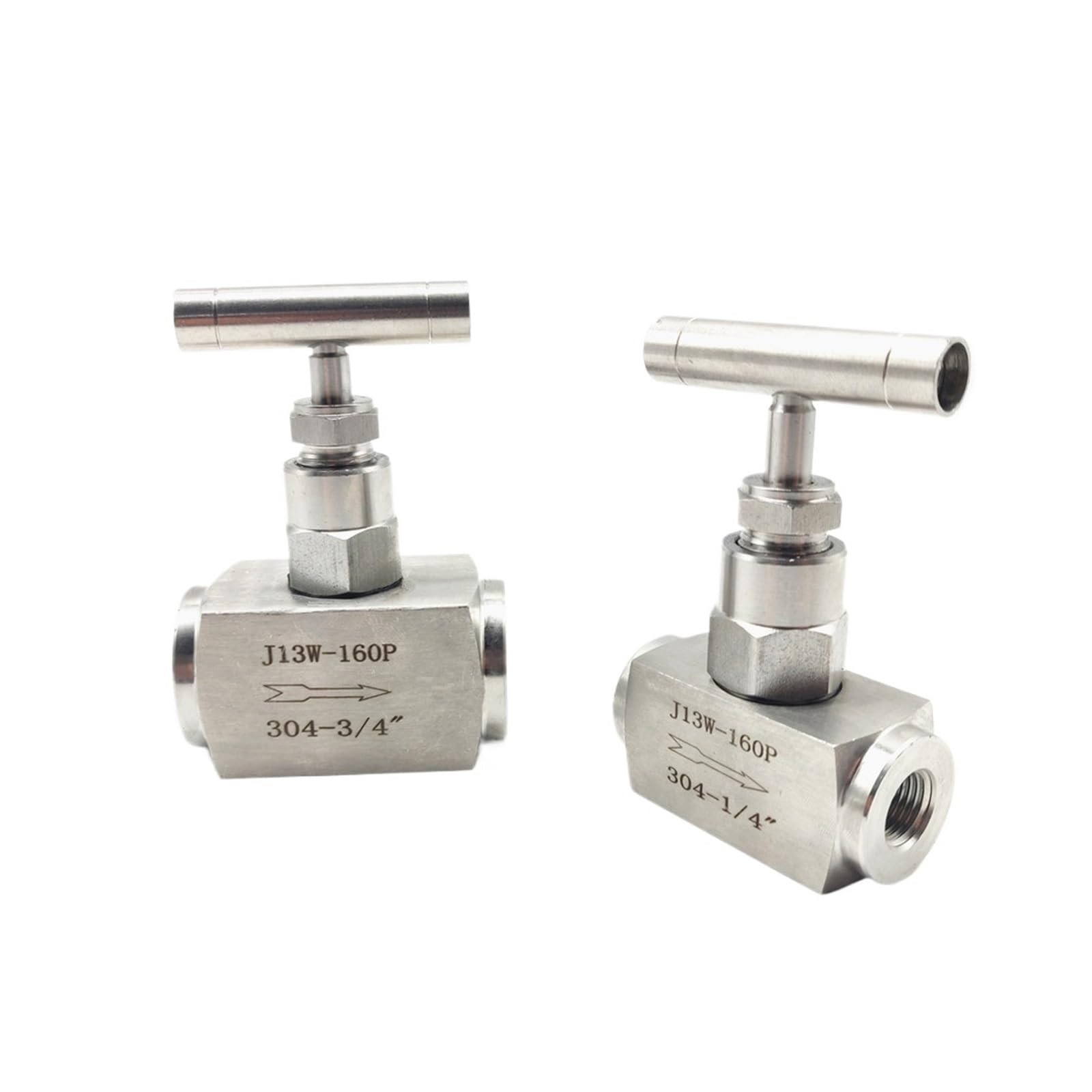 Valvola a spillo diritta Valvola a spillo di intercettazione in acciaio inossidabile femmina BSP NPT da 1/4" 3/8" 1/2" 3/4" 1" ad alta pressione con controllo del flusso della gru(1/8",SS316_NPT)