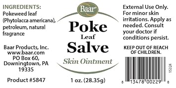 Baar Poke Leaf Salve, 1 oz