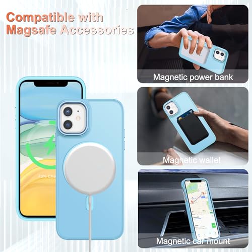 Image of YENAPOON for iPhone 11 Case, Matte Magnetic Phone Case, Light Blue