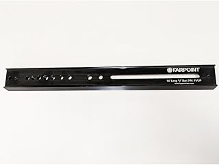 Farpoint Universal Style V Size Dovetail bar. Variety of Hole Patterns, 14