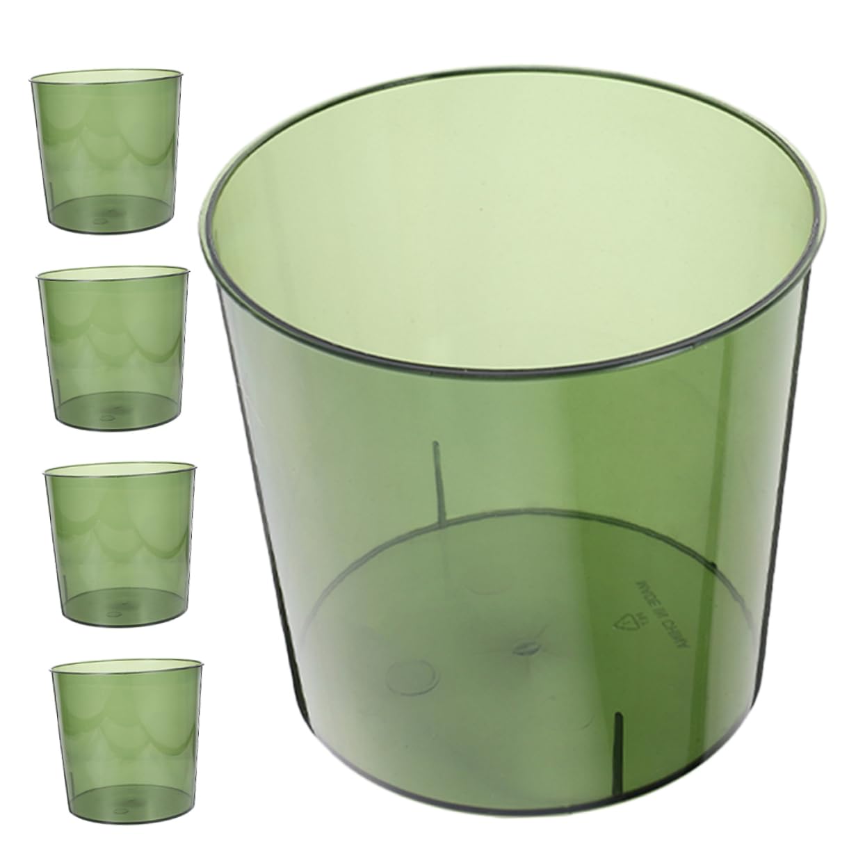 Vase rond transparent OUNONA seaux à fleurs cylindriques ultra stables
