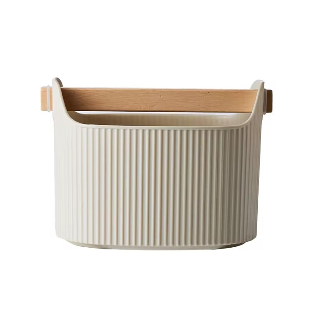 Haopeuk Coffee Knock Box Large Capacity Espresso Grounds Container Powder Beveled Residue Dump Bucket Maker Tools Milky White