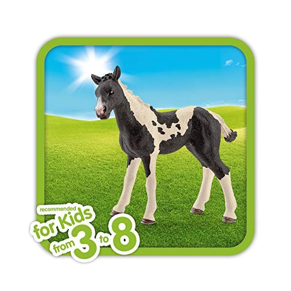 schleich 13803 Pinto Fohlen, für Kinder ab 3+ Jahren, FARM WORLD - Spielfigur – Bild 3