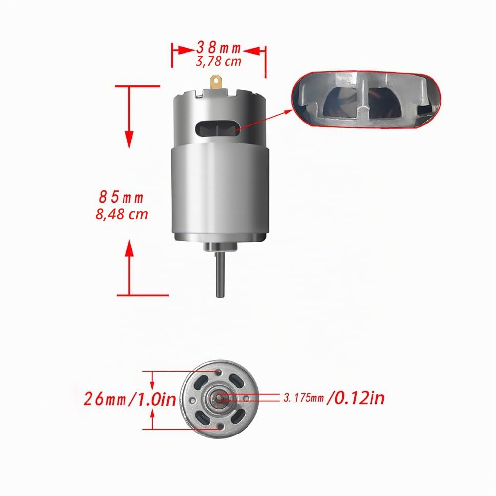 Lot de 2 moteurs d'entraînement RS550 12 V 40 000 tr/min pour moteurs Power Wheels Ride-Ones, accessoires de boîte de vitesses pour roues électriques, pièces de rechange de voiture pour enfants
