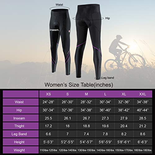 image for No/Brand EKMOMENT Women's Bike Cycling Tight Pants 3D Foam Padded Bicy