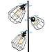 LEONLITE Industrial Floor Lamp, 3 Light Tree Floor Lamp, Free Adjustable Cage Heads, 65Inch, ST58 bulbs Included, Tall Rustic Floor Lamps for Living Room, Bedroom, Office