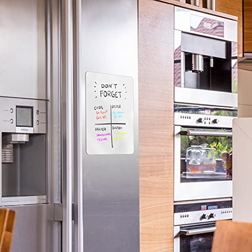 White Flexible Roll Up Dry Erase Magnet Sheets - Large 12" X 9" Magnetic Whiteboard Sheets - 1 Pack #TOP2