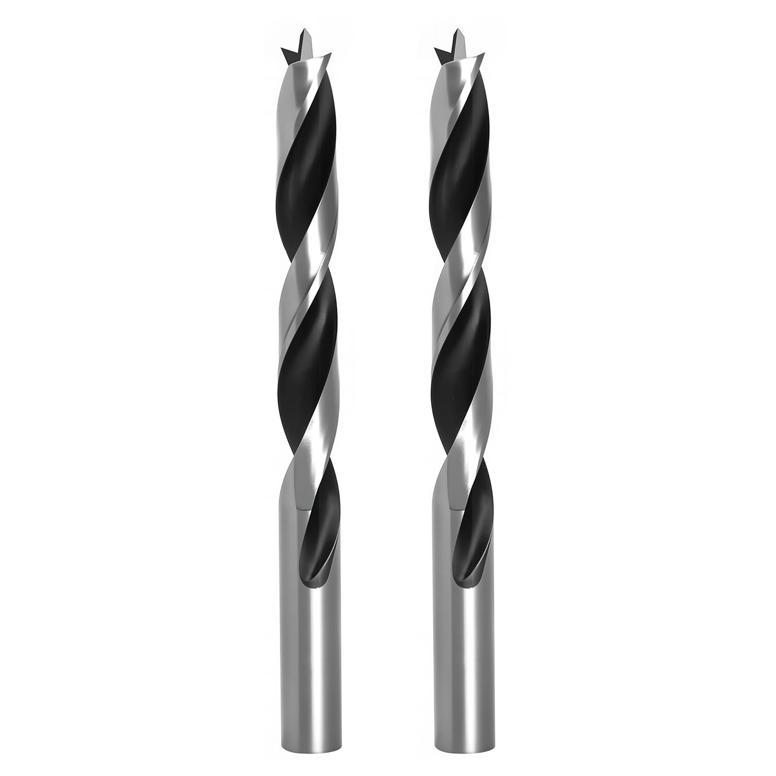 Brad Point Wood Drill Bits for Woodworking, 9.5mm (3/8") Brad Point Drill, Carbon Steel Metric Brad Point Drill Bits with Double Flutes Design for Soft & Hard Woods MDF Acrylic, 2 Pcs