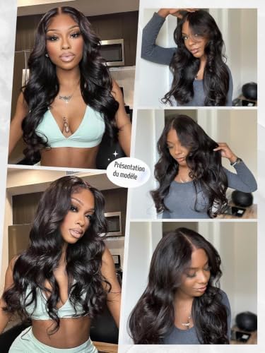 24 Zoll Demi Perruque Pour Femme U Part Wig Cheveux Synthétiques Mats – vue 6