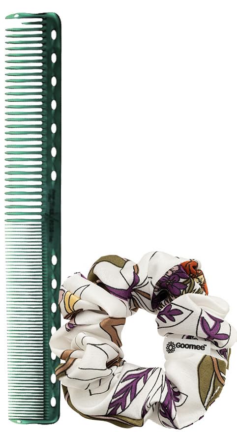 YS Park 339 Rainbow Cutting Comb 7.1" and Goomee Scrunchie (Bundle)