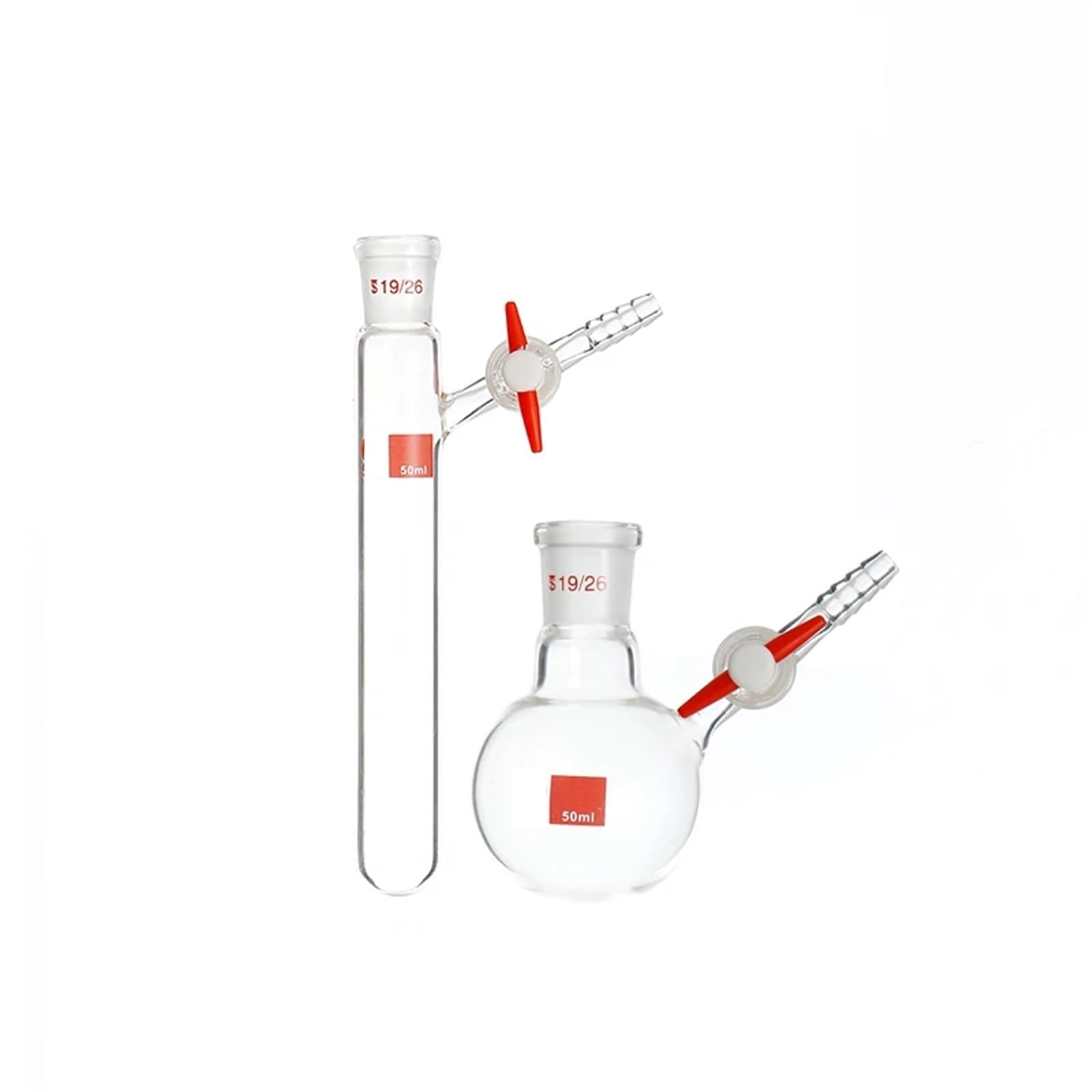 Borosilikat-Messkolben Erlenmeyerkolben, Labor-Reaktionsflasche aus Borosilikatglas mit rundem Boden und Einer Öffnung, 25–500 ml(150ml/24)