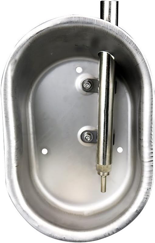 Livestocktool 1/2" Stainless Steel Automatic Pig Waterer Hog/Sow Water Bowl with Nipple Drinker Large