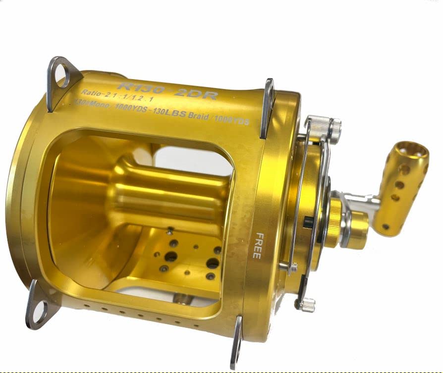 EatMyTackle 130W 2-Speed Reel on a 160-200lb Bent Butt Tournament Rod