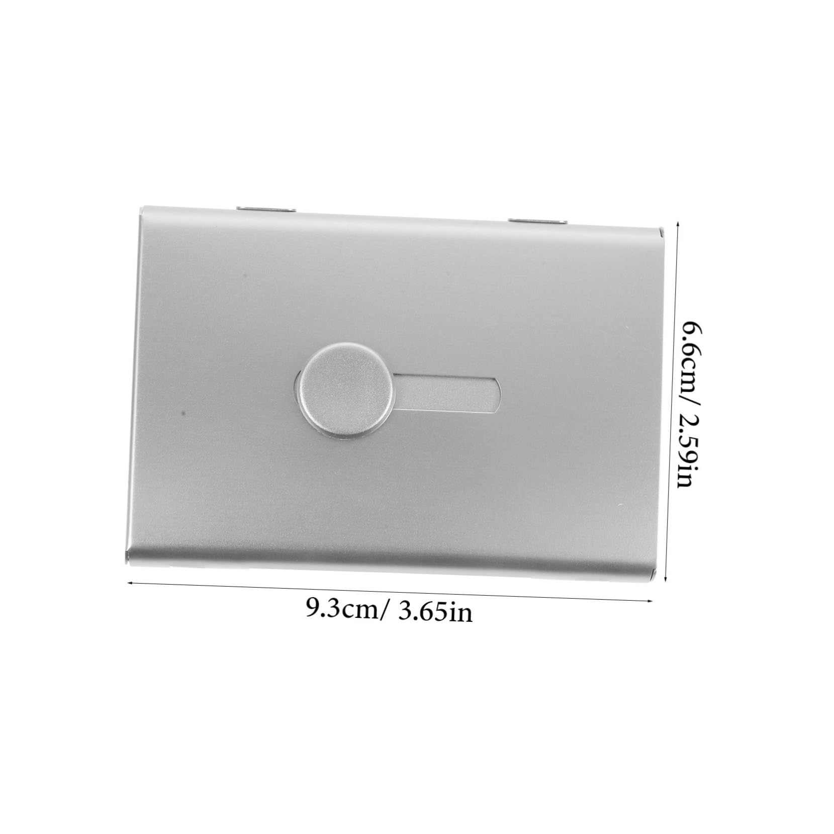 Housoutil Metal Business Card Holder Slide Out Case Visit Card Organizer Office Supplies