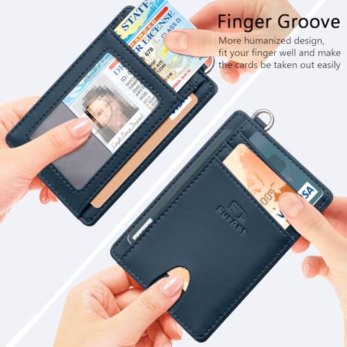Image of FurArt Slim Minimalist Wallet RFID Credit Card Holder for Men | slim minimalist compact rfid id window thin