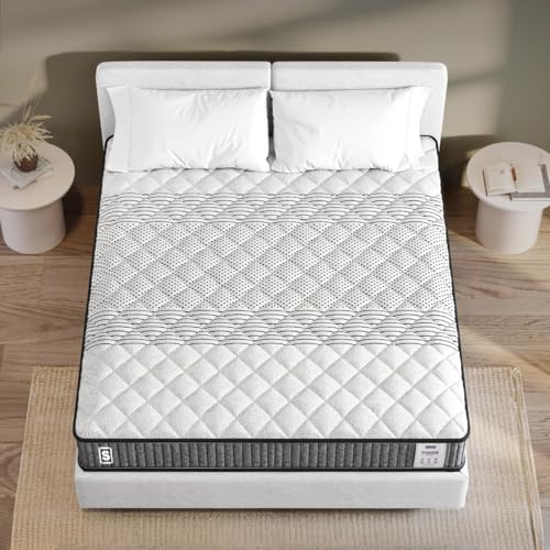 Image of Springwel Essential Reversible 5 Inch Mattress | 15 Yrs Warranty | HR Foam | Medium Firm Quilted Mattress with Breathable & Anti Microbial Bamboo Charcoal Fabric Cover | King Size (72X72X5) Inches