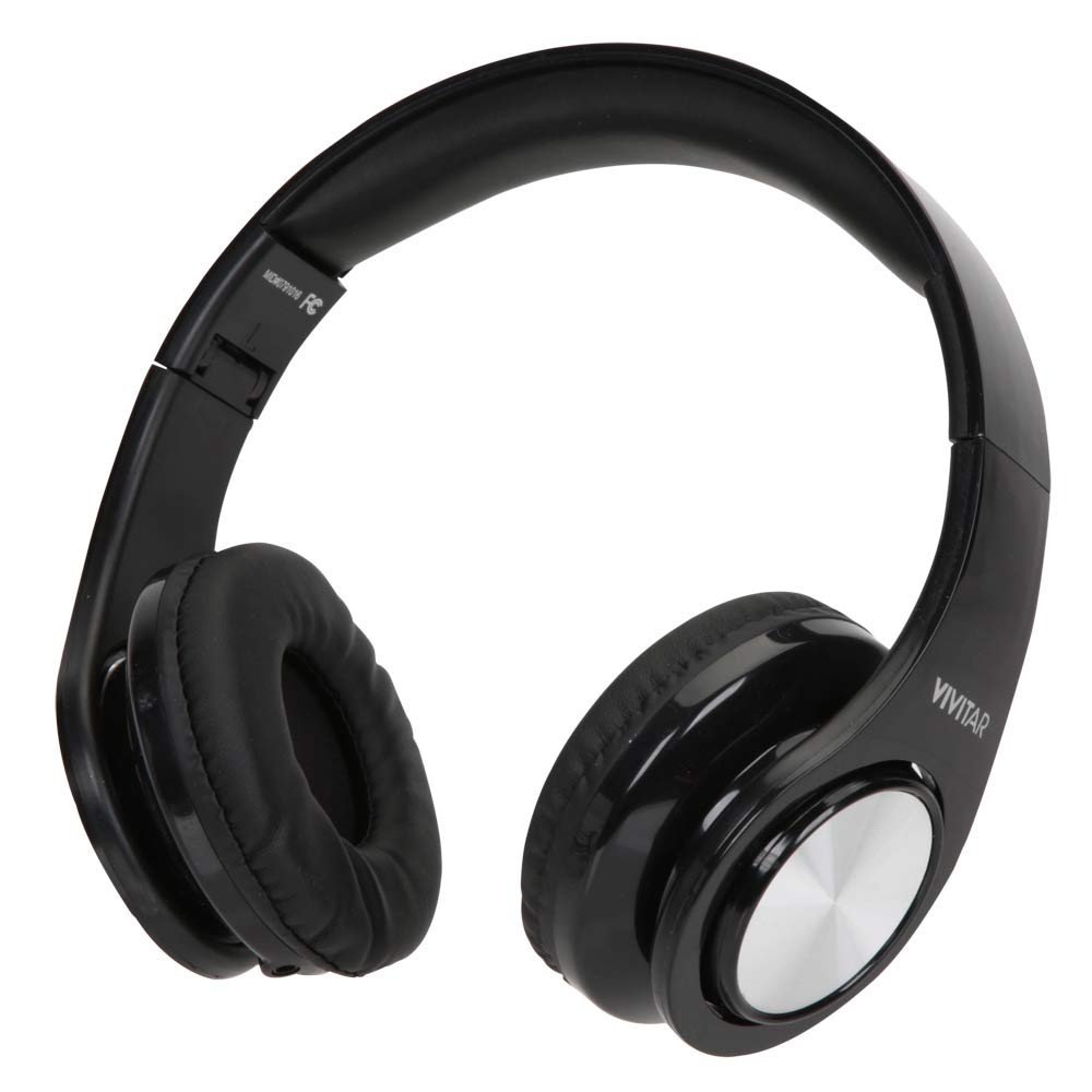 Vivitar Get Loud DJ Wired Headphones w/Mic - Black