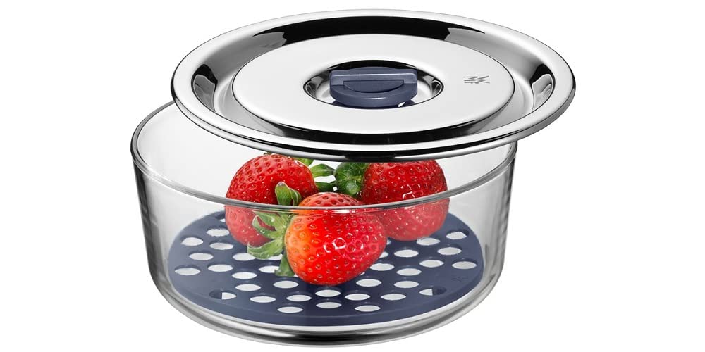 WMF Top Serve Tapa de Repuesto redeonda con válvula, Acero Inoxidable Pulido, 18 cm